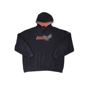 Vintage Black Harley Davidson Pullover Hoodie